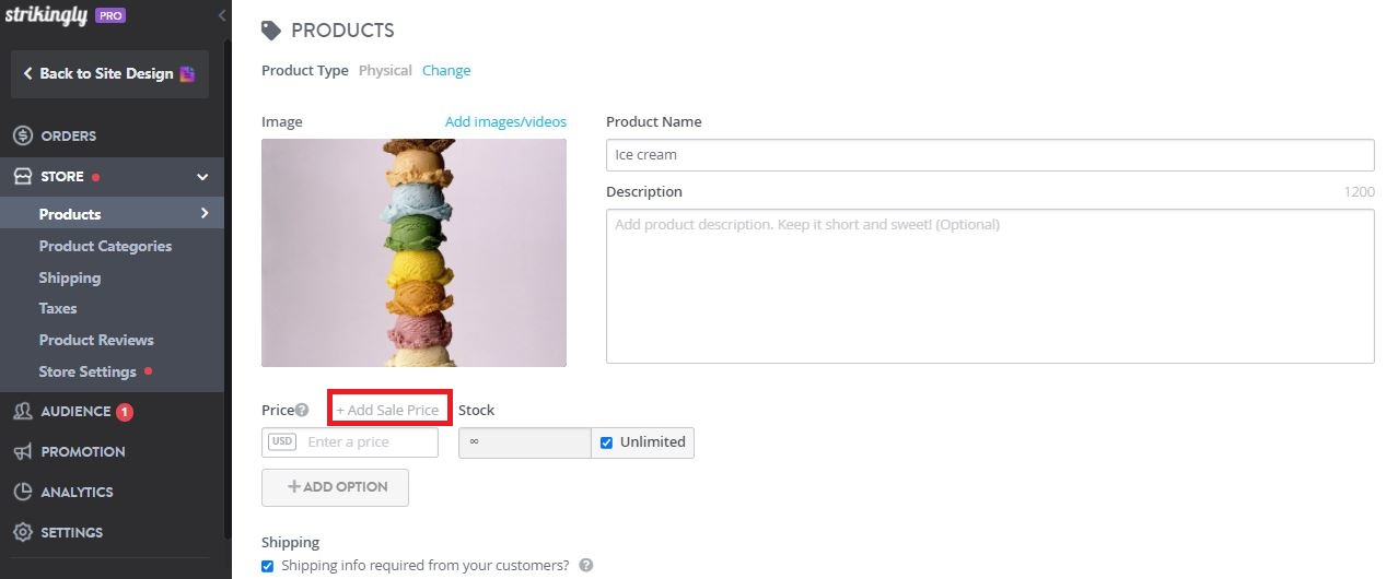 add sale price add sale price